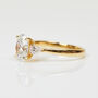 18ct Lab Grown Oval And Pear Diamond Engagement Ring, thumbnail 3 of 6