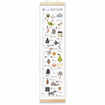 Personalised Alphabet Height Chart, 2 of 7