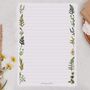 A5 Letter Writing Paper With Botanical Leaf Border, thumbnail 1 of 4