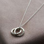 Personalised Mini Two Ring Russian Ring Necklace, thumbnail 7 of 12