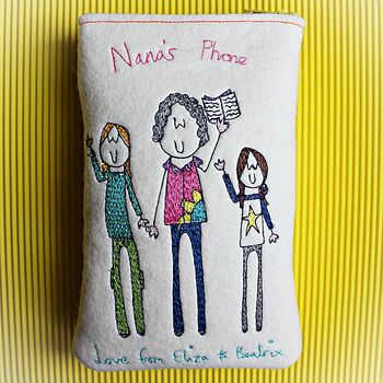 Personalised Embroidered Phone Case, Granny, 2 of 3
