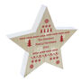 Personalised Christmas Fair Isle Wooden Star Ornament, thumbnail 5 of 5