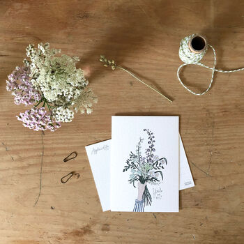 ‘Appreciation’ Hand Illustrated Floral Postcard Set, 6 of 7