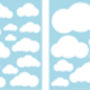 Mini Cloud Wall Sticker Set, thumbnail 2 of 3