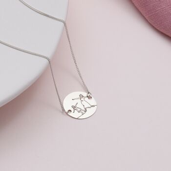 Sterling Silver Mother And Daughter Portrait Necklace, 2 of 2