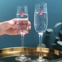 Personalised Pair Of Birth Flower Champagne Glasses, thumbnail 1 of 2