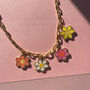 Hand Beaded Daisy Chain Flower Necklace, thumbnail 3 of 10