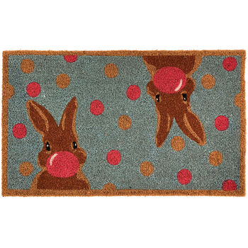 Printed Coir Doormat Bunny, 3 of 3