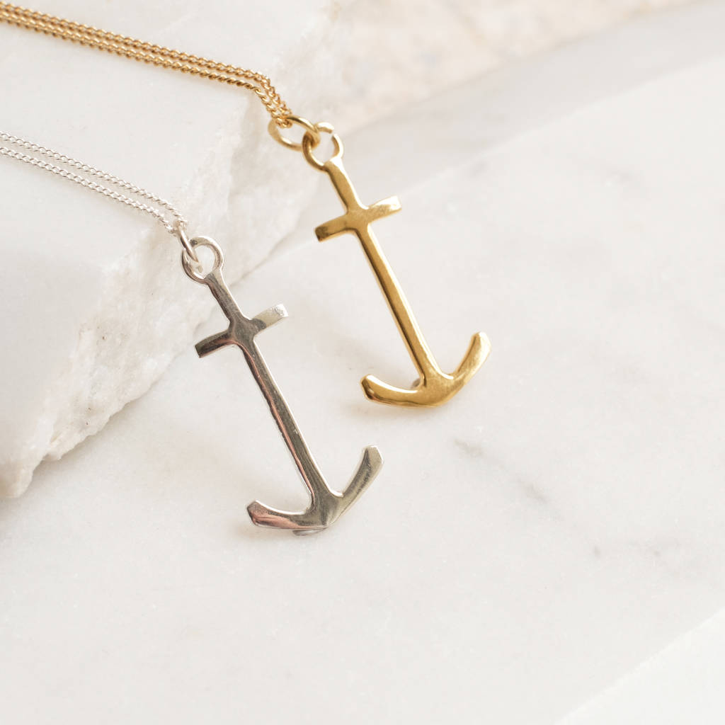 Anchor Charm Necklace By Lime Tree Design