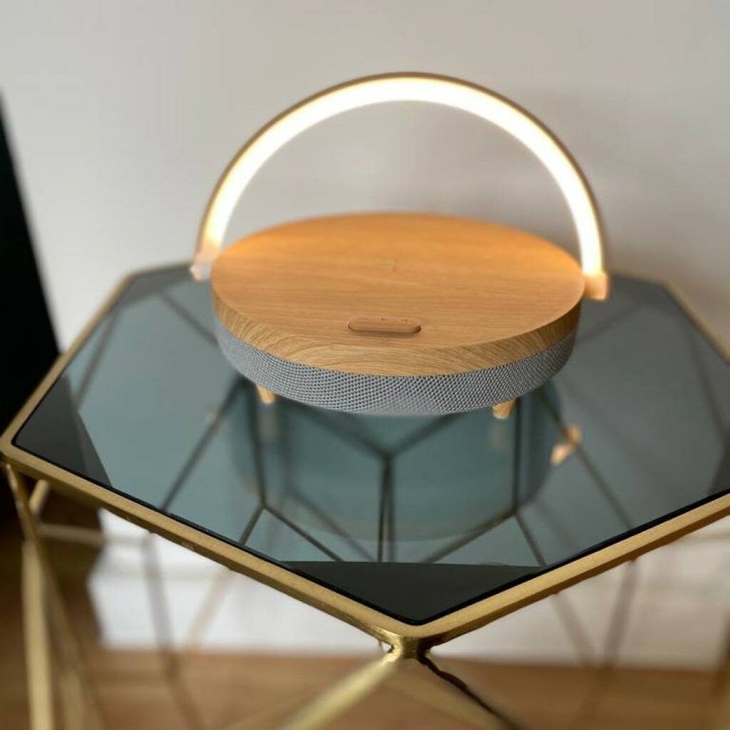 Led Lamp With Bluetooth Speaker And Wireless Charger By My Smart Home Hub Notonthehighstreet Com Led Lamp With Bluetooth Speaker And, Led Lamp With Bluetooth Speaker And Wireless Charger