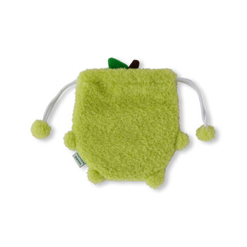 Green Apple Fluffy Fruit Drawstring Pouch, 2 of 3