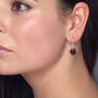 Garnet Gemstone January Birthstone Earrings, thumbnail 3 of 3