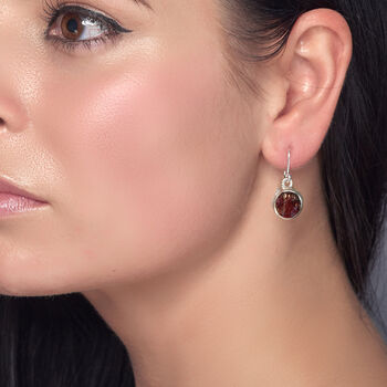 Garnet Gemstone January Birthstone Earrings, 3 of 3