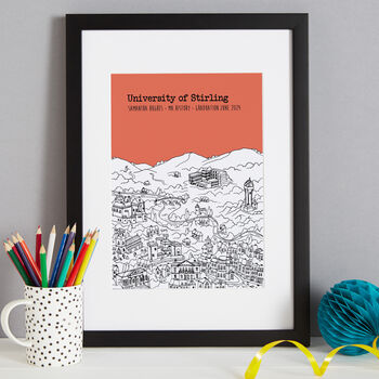 Personalised Stirling Graduation Print, 6 of 9