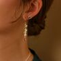 Handmade Sterling Silver Dainty Emerald Stud Earrings, thumbnail 2 of 9