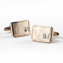 Personalised Rose Gold Plated Cufflinks With Crystal, thumbnail 4 of 7