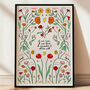 All Too Well 'It Was Rare, I Was There' Taylor Swift Typography And Flower Art Print, thumbnail 1 of 7