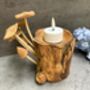Mushroom Tealight Incense Holder Handmade Teak Wooden Gift, thumbnail 7 of 7
