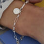 Personalised Sterling Silver Three Charms Bracelet, thumbnail 2 of 7