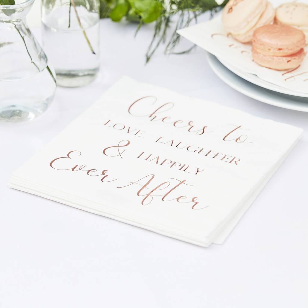 Happily Ever After Paper Wedding Napkins, 1 of 2
