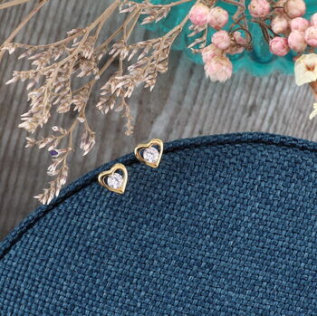 'Little Something' Lucky Heart Sterling Silver Earrings, 4 of 5