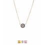 Small Eye Necklace Rose Or Gold Plated 925 Silver, thumbnail 1 of 9