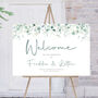 Wedding Welcome Sign Eucalyptus And Green Leaf, thumbnail 1 of 6