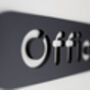 Black Acrylic Office Wall Door Sign Plaque, thumbnail 3 of 10