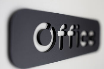 Black Acrylic Office Wall Door Sign Plaque, 3 of 10