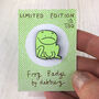 Green Frog Enamel Pin Badge, thumbnail 2 of 2