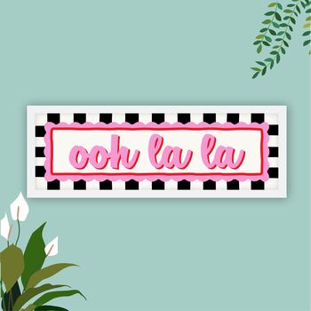 Neon Framed Ooh La La Print, 5 of 6