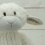 Personalised Baby Snuggly Soft Toy Sheep, thumbnail 4 of 6