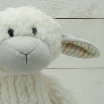 Personalised Baby Snuggly Soft Toy Sheep, 4 of 6