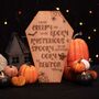Personalised Wooden Family Halloween Sign, thumbnail 1 of 2
