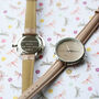 Handwriting Engraved Anaii Watch In Sandstone, thumbnail 6 of 8