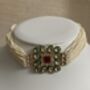 Kundan And Pearl Choker Indian Jewellery Set, thumbnail 1 of 8