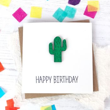 Cactus Birthday Card, 2 of 2