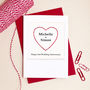 'Heart' Handmade Wedding Anniversary Card, thumbnail 3 of 4
