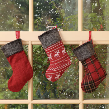 Three Luxury Mini Christmas Stockings, 3 of 3