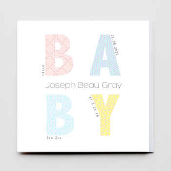 Personalised New Baby Greeting Card, 3 of 3