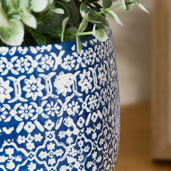 Azla Blue Mosaic Ceramic Planters, 5 of 5