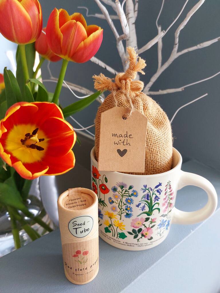 Poppy Seeds Gift Set With Ceramic Mug, 1 of 6