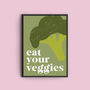 Personalised 'Eat Your Veggies' Colourful Art Print, thumbnail 3 of 4