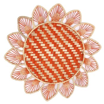 Orange Flower Placemats Set Of Four, 2 of 3