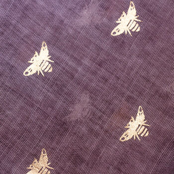 “Bee Happy” Gold Foil Scarf, 4 of 8