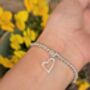Silver Plated Christmas Wishes Heart Bracelet, thumbnail 7 of 8