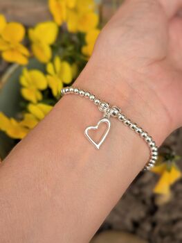Silver Plated Christmas Wishes Heart Bracelet, 7 of 8
