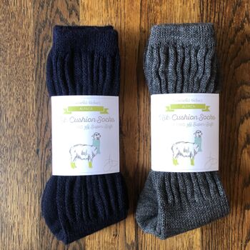 Rib Cushioned Alpaca Socks, 4 of 8