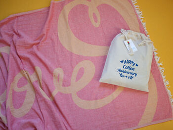 Personalised Towel, Throw, Cotton Anniversary Gift, 12 of 12