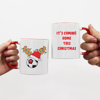 It's Coming Home This Christmas Football Mug, 3 of 6